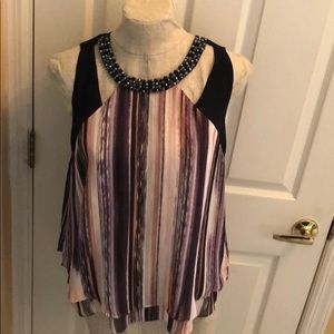 Jennifer Lopez blouse top small bling sleeveless